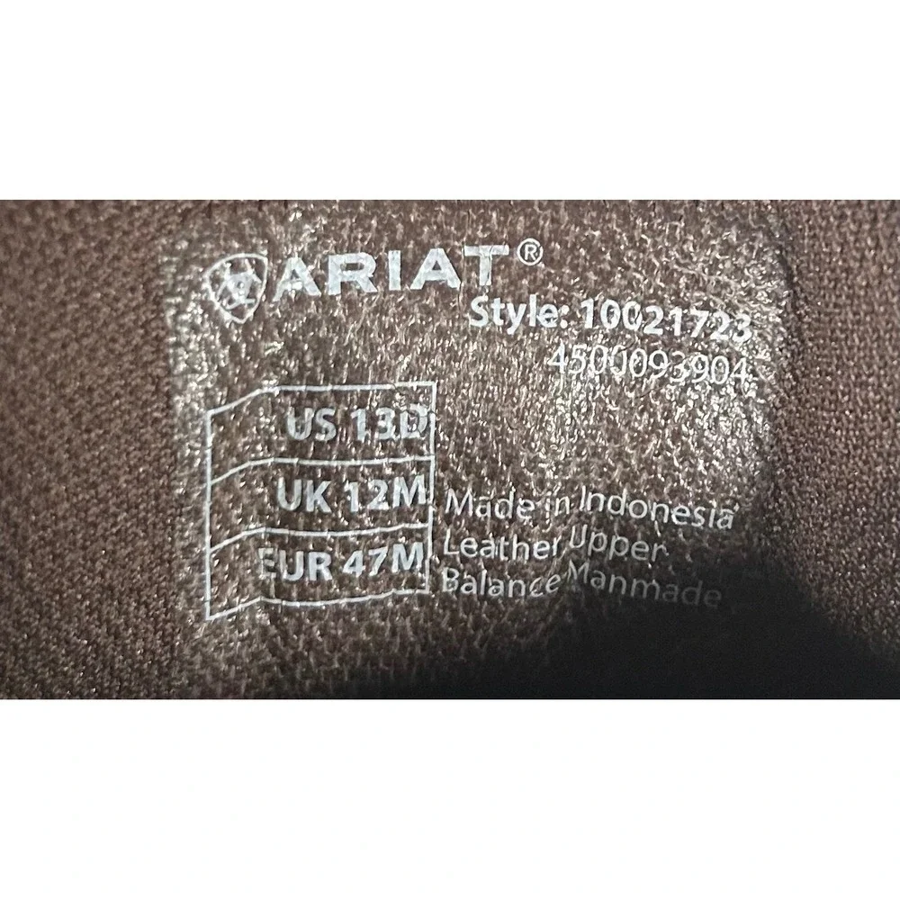 Ariat Spitfire Mens Brown Leather Chukka Moc Toe Boots 10021723 Size 13 D